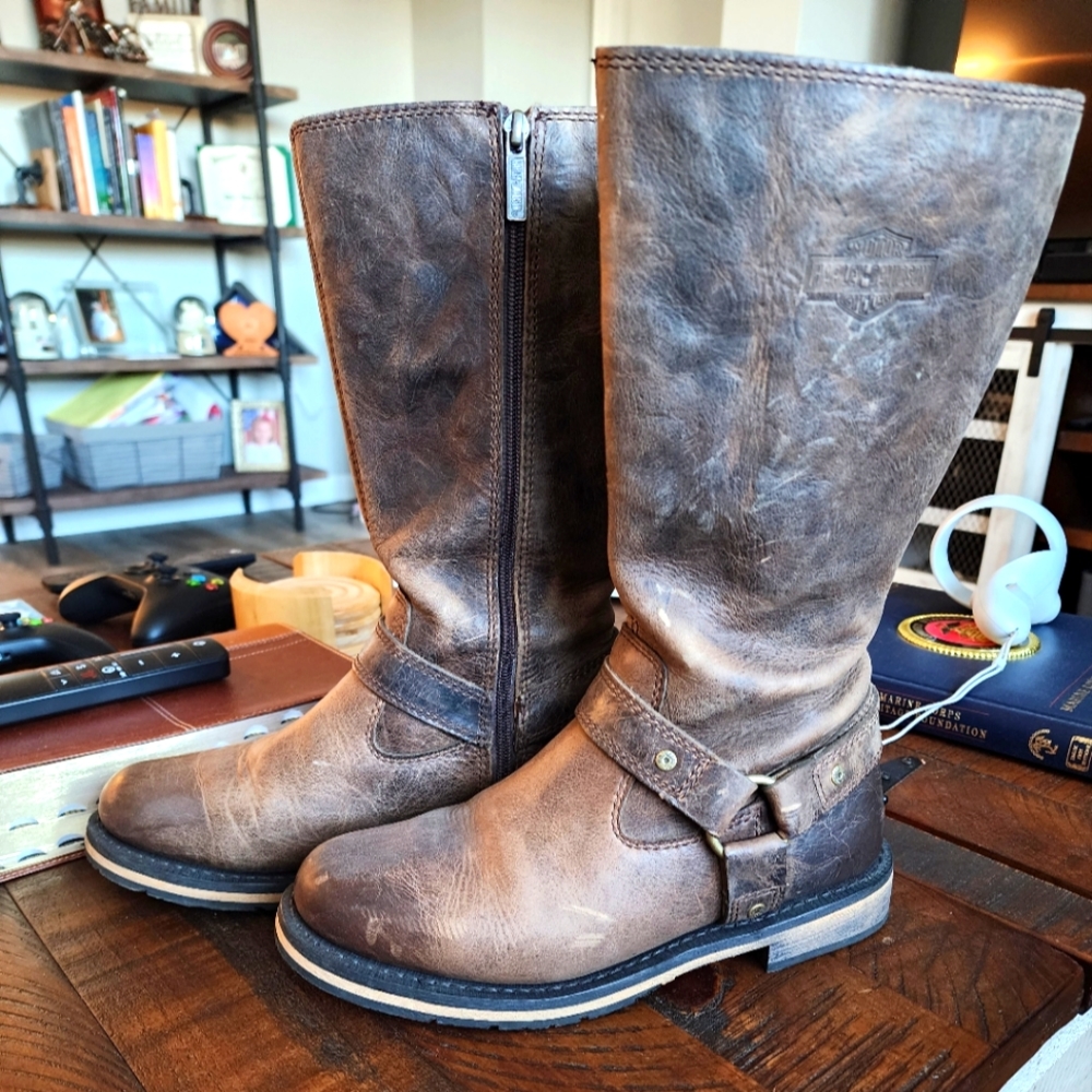 Harley Davidson brown womens boots